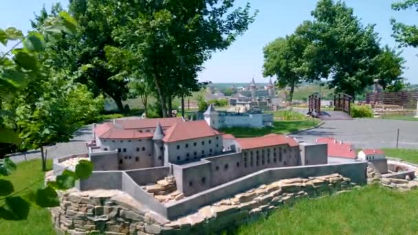 Museu Miniaturas Castelos Ucrânia Possui Grande Coleção Castelos Fortalezas Modelos — Vídeo de Stock