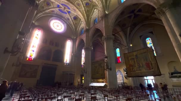 Como Italia Marzo 2022 Las Paredes Vidrieras Bóveda Catedral Santa — Vídeos de Stock