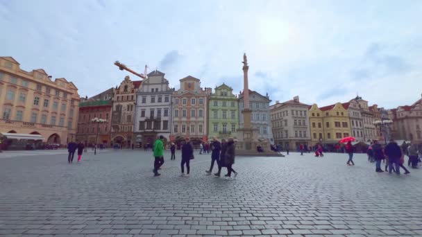 Απολαύστε Μια Μέρα Πόδια Γύρω Από Την Ιστορική Πλατεία Της — Αρχείο Βίντεο