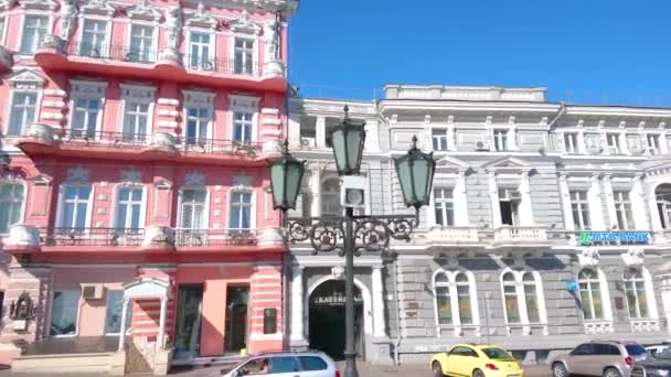 Odesa Ukraine Червня 2021 Року Панорама Приголомшливих Історичних Споруд Ліпниною — стокове відео