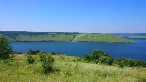 Mavi Dinyester Nehri Ukrayna Daki Podilski Tovtry Ulusal Parkı Nın — Stok video