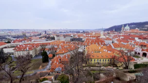 Das Top Stadtbild Von Mala Strana Kleinseite Mit Historischen Villen — Stockvideo