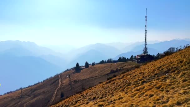 Cimetta Mount Ticino Sviçre Den Lepontine Alps Maggiore Gölü Nün — Stok video