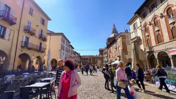 Pavia Italia Aprile 2022 Passeggiata Storica Piazza Della Vittoria Con — Video Stock