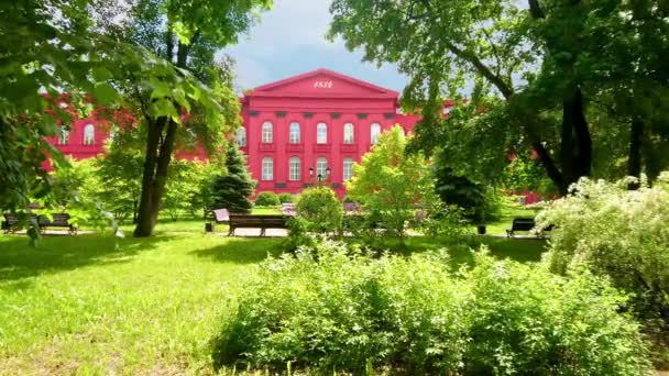 Enjoy Scenic Green Park National University Taras Shevchenko Its Historic — Stock Video