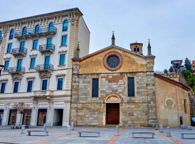 Medieval Church of Santa Maria degli Angioli in Lugano, Switzerland clipart