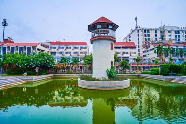 Gözlem Kulesi, Rommani Nart Park, Bangkok, Tayland 'daki eski hapishanenin kalıntıları.