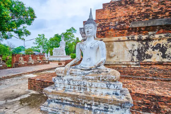 Stock image The statue of Lord Buddha in ancient Wat Yai Chai Mongkhon temple complex, Ayutthaya, Thailand