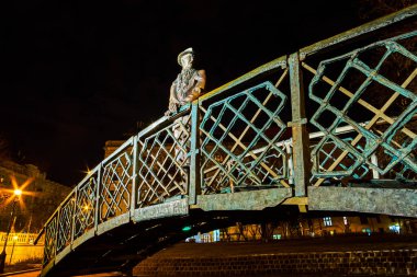 The monument to Nagy Imre on the bridge, located in small garden on Harosi Tibor Square, Budapest, Hungary clipart