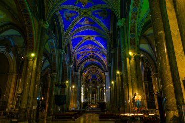 ROME, ITALY - JENUARY 13, 2019: Interior of Santa Maria sopra Minerva Church, on January 13 in Rome, Italy clipart