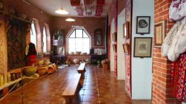 Opishne 'deki Krychevsky-Lebischak Salonu Panoraması, Çömlek Müzesi, Ukrayna