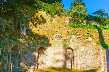 Palatine Hill 'deki antik binanın kalıntıları, Roma, İtalya