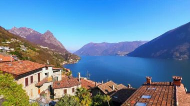 Lugano Gölü, Monte dei Pizzoni, Monte Bronzone ve Lugano Prealps, Valsolda, İtalya