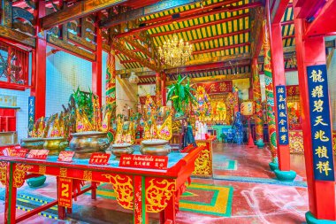 Tipik Çin tarzında Leng Buai Ia Tapınağı, Bangkok, Tayland