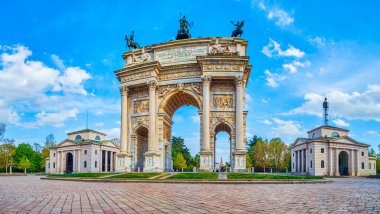 Arco della Pace veya Barış Kemeri, İtalya 'nın Parco Sempione kentinin girişinde duran Milanlıların en ikonik simgelerinden biridir.