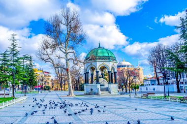 Sultanahmet Meydanı 'ndaki Alman Çeşmesi Eski İstanbul Hipodromu, İstanbul, Türkiye