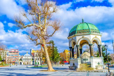 Sultanahmet Meydanı 'ndaki Alman Çeşmesi Eski İstanbul Hipodromu, İstanbul, Türkiye