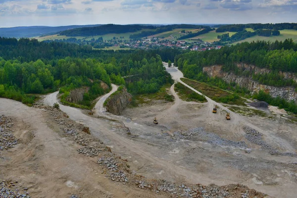 stock image view of a quarry in the countryside of South Bohemia, Czech Republic