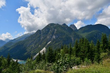 Sella Nevea, İtalya 'nın kuzeyindeki Julian Alpleri manzarası