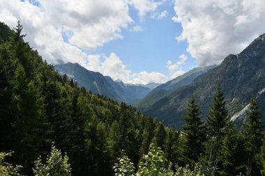 Sella Nevea, İtalya 'nın kuzeyindeki Julian Alpleri manzarası