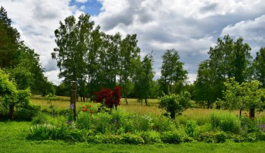Bahar manzarası, güney Bohemya. Çek Cumhuriyeti