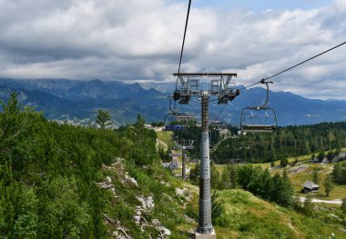 teleferik, Triglav Ulusal Parkı, Vogel Dağı Massif, Slovenya