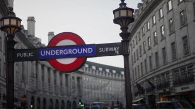 Underground sign on London street. Shot with Panasonic GH5   