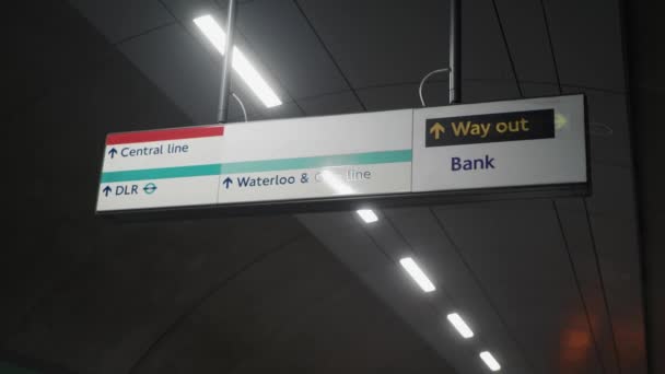 Subway Station London Underground Shot Panasonic Gh5 — Stok video
