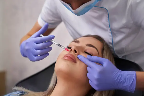 Woman Having Beauty Procedure Beauty Salon — Stock Photo, Image
