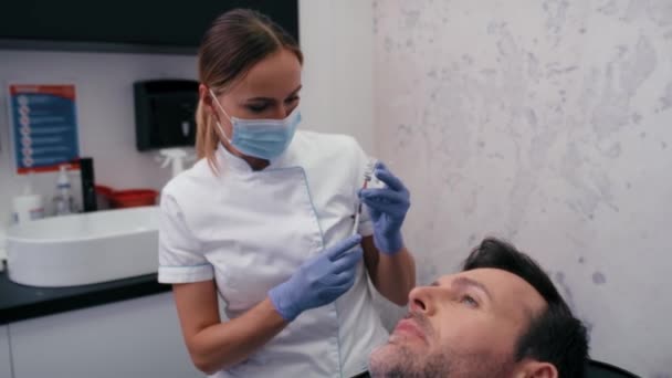 Žena Kosmetickou Zubní Lékařství Zubaře Kancelář — Stock video