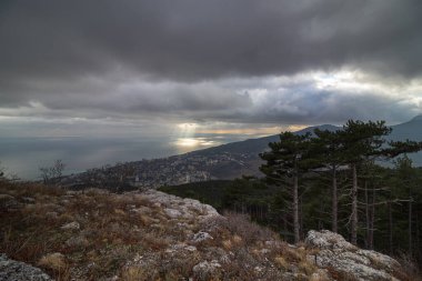 Kırım 'daki Karadeniz manzarası
