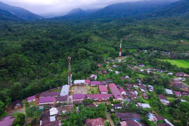 Beautiful morning view indonesia Panorama Landscape paddy fields with beauty color and sky natural light