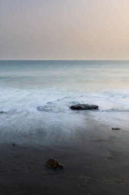Beautiful morning view indonesia Panorama Landscape paddy fields with beauty color and sky natural light