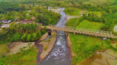 beautiful morning view indonesia panorama landscape paddy fields with beauty color and sky natural light