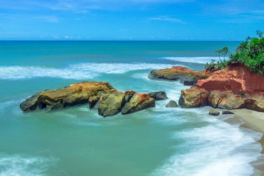 beautiful morning view indonesia panorama landscape paddy fields with beauty color and sky natural light