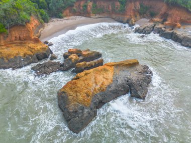 beautiful morning view indonesia panorama landscape paddy fields with beauty color and sky natural light