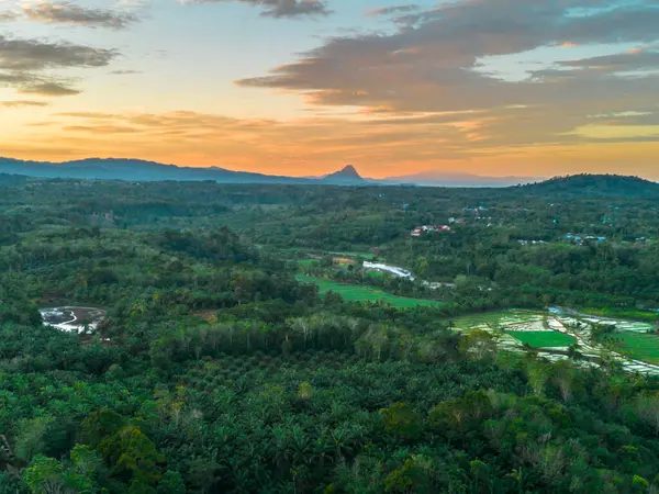 Güzel bir sabah manzarası Endonezya manzara plajı güzellik rengi ve gökyüzü doğal ışığı