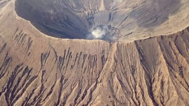 Indonésia Vulcão Ativo Bromo Parque Nacional Bromo Tengger Semeru Ilha — Vídeo de Stock