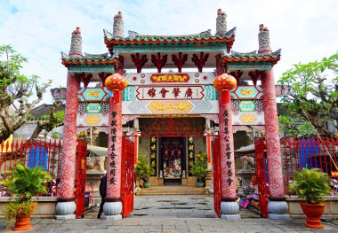 Hoi An, Vietnam 'daki toplantı salonu ve tapınağı.