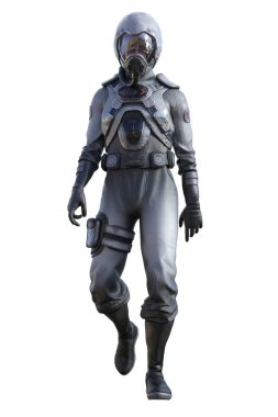 Beyaz elbiseli bir adam yürüyordu.