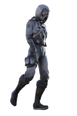 Beyaz elbiseli bir adam yürüyordu.