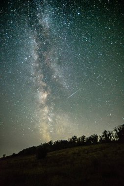 Gece gökyüzünde Samanyolu Galaksisi