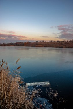 kışın güzel gün batımı
