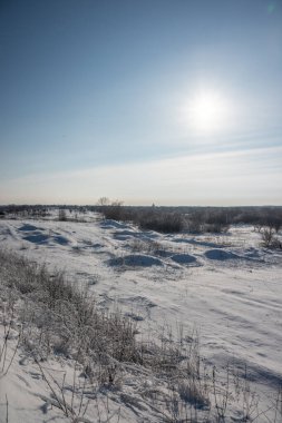 Karda kış manzarası