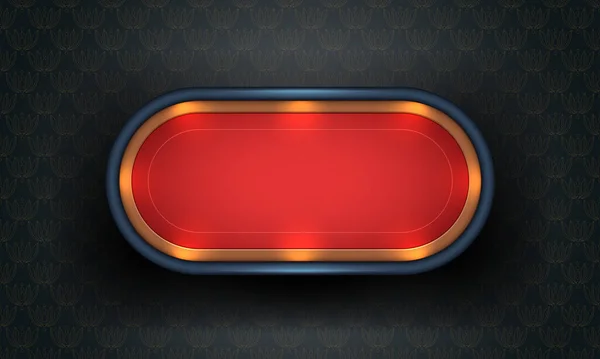 Siyah Arka Planda Kırmızı Bez Olan Poker Masası Gerçekçi Vektör Telifsiz Stok Vektörler