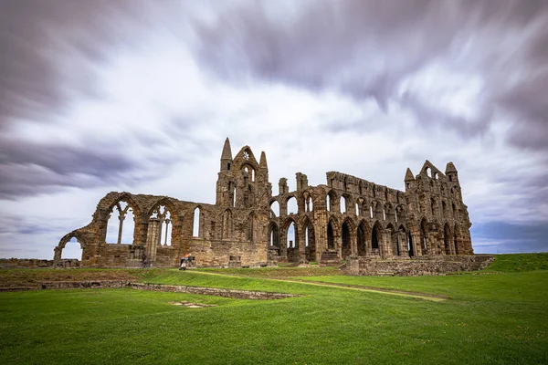 Whitby May 2022 Gothic Abbey Whitby England Stock Image