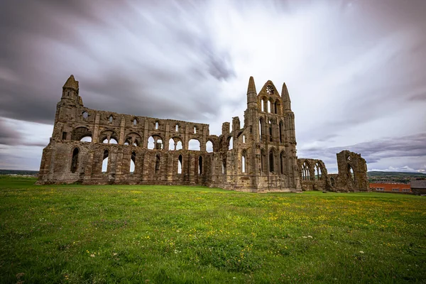 Whitby May 2022 Gothic Abbey Whitby England Stock Picture