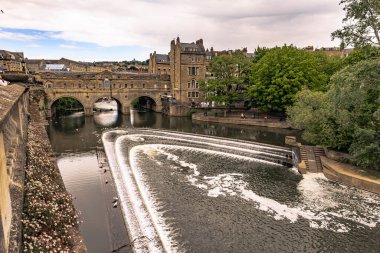 Bath - 29 Mayıs 2022: Eski Roma kenti Bath, İngiltere.