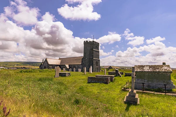 stock image Tintagel - May 30 2022: The legendary ancient town of Tintagel in Cornwall, England.