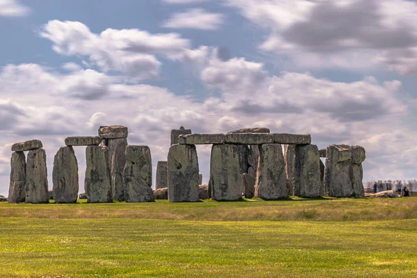 stock image Stonehenge - June 02 2022: Ancient ruins of the druid site of Stonehenge on the plain of Salisbury, England.